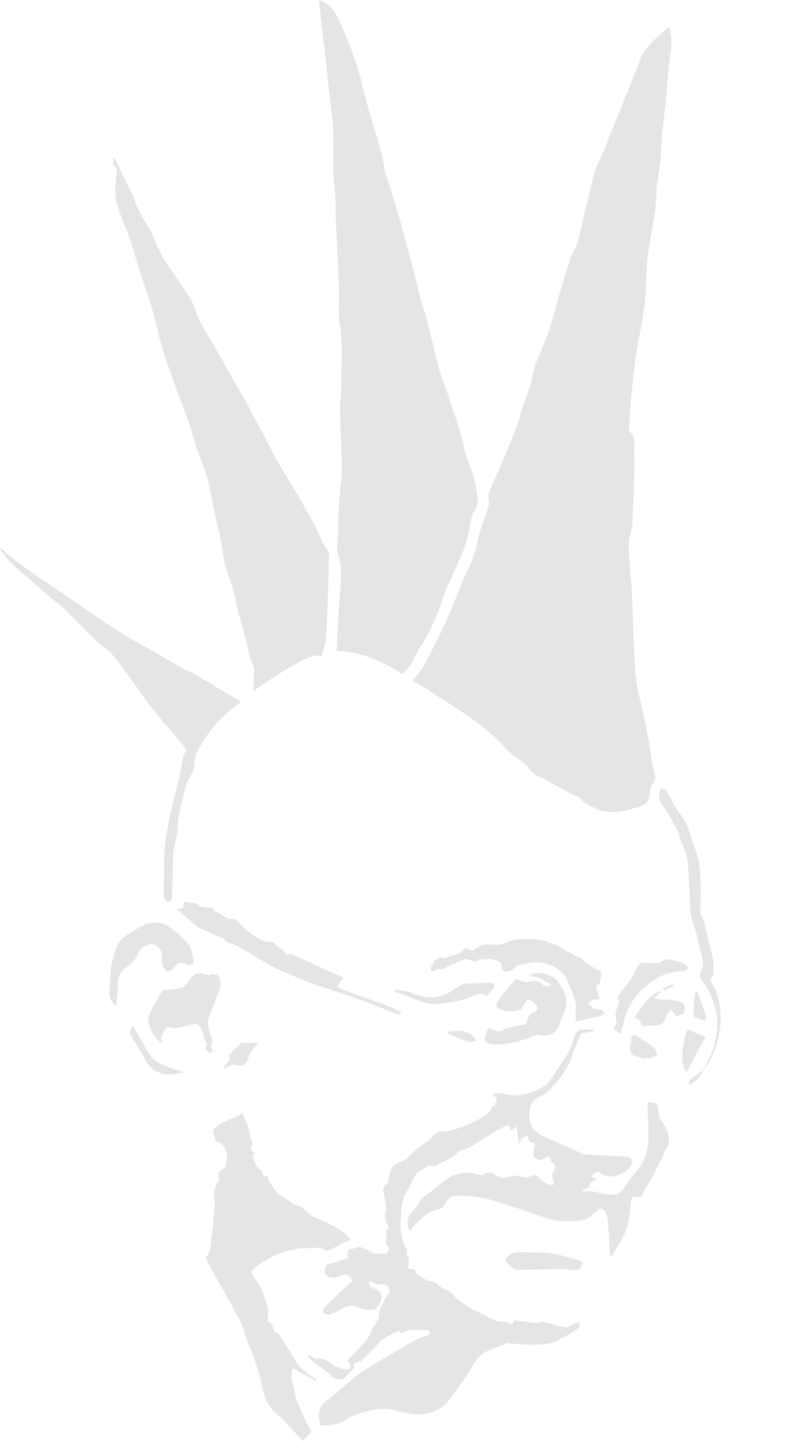 Logo IGWAP : Ghandi avec une crête punk